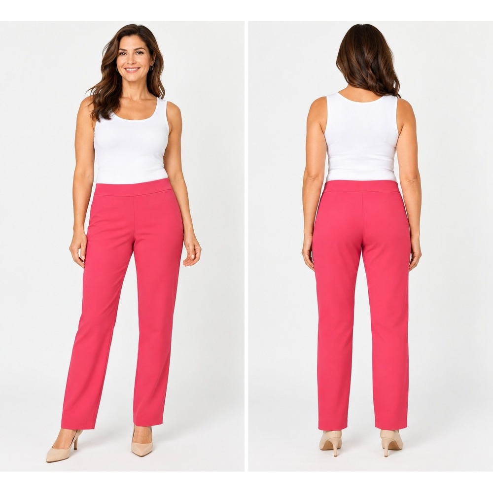 Zac & Rachel  Womens Pink  Pull On Faux Pockets Pants Size 12